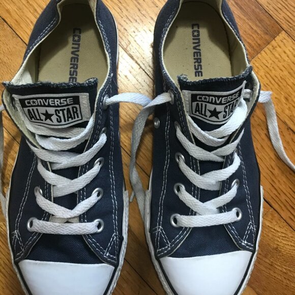 CONVERSE Sneakers- ALL STAR BLUE LOW TOP SNEAKER - UNISEX YOUTH size 3 - Picture 2 of 13